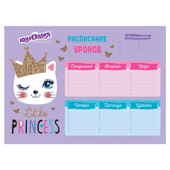 Расписание уроков и звонков А4, ЮНЛАНДИЯ, &laquo;Весёлые зверята&raquo;, ассорти (4 вида), 111655