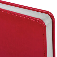 Ежедневник недатированный А5 138&times;213 мм BRAUBERG &laquo;Rainbow&raquo; под кожу, 136 л., красный, 111667