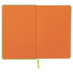 Ежедневник недатированный А5 138&times;213 мм BRAUBERG &laquo;Rainbow&raquo; под кожу, 136 л., зеленый, 111669