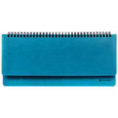 Планинг настольный недатированный (305&times;140 мм) BRAUBERG &laquo;Rainbow&raquo;, кожзам, 60 л., бирюзовый, 111700