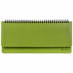 Планинг настольный недатированный (305&times;140 мм) BRAUBERG &laquo;Rainbow&raquo;, кожзам, 60 л., зеленый, 111702