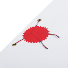 Этикетка самоклеящаяся для опечатывания документов ЗВЕЗДОЧКА красная, 52 мм, 500 шт., BRAUBERG, 111742