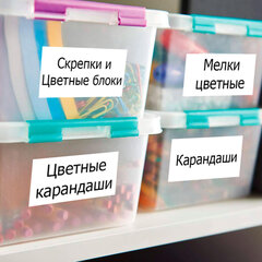 Этикетка самоклеящаяся 64,6&times;33,8 мм, 24 этикетки 65 г/<wbr/>м<sup>2</sup>, 100 л., STAFF &laquo;EVERYDAY&raquo; (сырье Финляндия), 111844