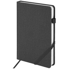 Ежедневник недатированный А5 138&times;213 мм BRAUBERG &laquo;Finest&raquo; под кожу, резинка, 136 л., черный, 111869