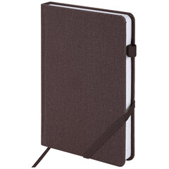 Ежедневник недатированный А5 138&times;213 мм BRAUBERG &laquo;Finest&raquo; под кожу, резинка, 136 л., коричневый, 111870