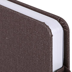 Ежедневник недатированный А5 138&times;213 мм BRAUBERG &laquo;Finest&raquo; под кожу, резинка, 136 л., коричневый, 111870