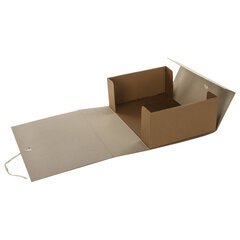 Короб архивный STAFF, А4 (240&times;330 мм), 100 мм, 2 завязки, переплетный картон, до 900 листов, 111956