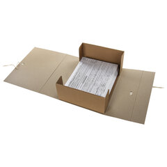 Короб архивный STAFF, А4 (240&times;330 мм), 100 мм, 2 завязки, переплетный картон, до 900 листов, 111956