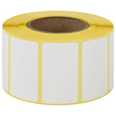 Этикетки термотрансферные, ПОЛУГЛЯНЕЦ, 43&times;25 мм, 1000 этикеток в ролике, 111972