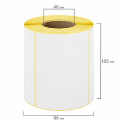 Этикетки термотрансферные, ПОЛУГЛЯНЕЦ, 100&times;72 мм, 500 этикеток в ролике, 111977