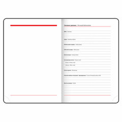 Ежедневник недатированный А5 (138&times;213 мм), BRAUBERG VISTA, под кожу, гибкий, 136 л., &laquo;Paris&raquo;, 111992