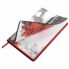 Ежедневник недатированный А5 (138&times;213 мм), BRAUBERG VISTA, под кожу, гибкий, 136 л., &laquo;Paris&raquo;, 111992