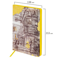Ежедневник недатированный А5 (138&times;213 мм), BRAUBERG VISTA, под кожу, гибкий, 136 л., &laquo;Noir&raquo;, 112009