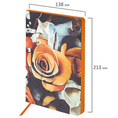Ежедневник недатированный А5 (138&times;213 мм), BRAUBERG VISTA, под кожу, гибкий, 136 л., &laquo;Rose flower&raquo;, 112016