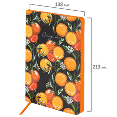Ежедневник недатированный А5 (138&times;213 мм), BRAUBERG VISTA, под кожу, гибкий, 136 л., &laquo;Orange story&raquo;, 112018