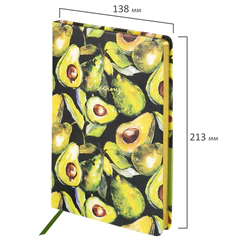 Ежедневник недатированный А5 (138&times;213 мм), BRAUBERG VISTA, под кожу, твердый, 136 л., &laquo;Avocado&raquo;, 112026