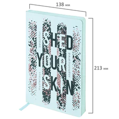 Ежедневник недатированный А5 (138&times;213 мм), BRAUBERG VISTA, под кожу, гибкий, 136 л., &laquo;Shed your skin&raquo;, 112035