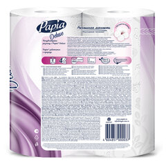 Бумага туалетная быт., спайка 4 шт., 4-слойная (4&times;16 м), PAPIA DELUXE, белая