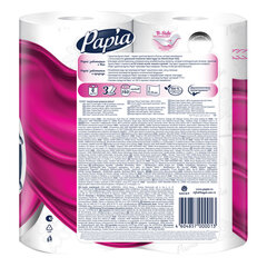 Бумага туалетная бытовая, спайка 4 шт., 3-слойная (4 х 16,8 м), PAPIA, белая