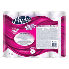 Бумага туалетная бытовая, спайка 12 шт., 3-слойная (12&times;16,8 м), PAPIA, аромат &laquo;Балийский цветок&raquo;