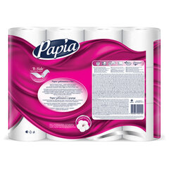 Бумага туалетная бытовая, спайка 12 шт., 3-слойная (12&times;16,8 м), PAPIA, белая