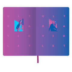 Блокнот А5 (143&times;210 мм), BRAUBERG VISTA &laquo;Ultraviolet&raquo;, под кожу, гибкий, 80 л., 112061