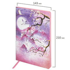 Блокнот А5 (143&times;210 мм), BRAUBERG VISTA &laquo;Sakura&raquo;, под кожу, гибкий, 80 л., 112076