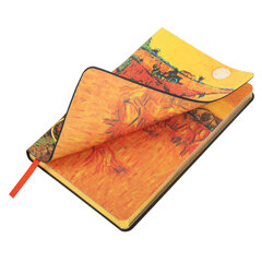 Ежедневник недатированный B6 (127&times;186 мм), BRAUBERG VISTA, под кожу, гибкий, срез фольга, 136 л., &laquo;Van Gogh&raquo;, 112102