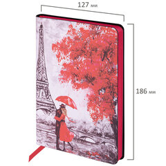 Ежедневник недатированный B6 (127&times;186 мм), BRAUBERG VISTA, под кожу, гибкий, 136 л., &laquo;Paris&raquo;, 112106