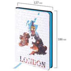 Ежедневник недатированный B6 (127&times;186 мм), BRAUBERG VISTA, под кожу, гибкий, 136 л., &laquo;Great Britain&raquo;, 112108