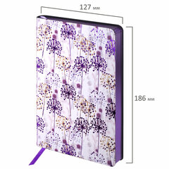 Ежедневник недатированный B6 (127&times;186 мм), BRAUBERG VISTA, под кожу, гибкий, срез фольга, 136 л., &laquo;Spring meadow&raquo;, 112111