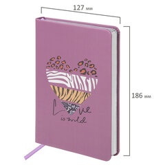 Ежедневник недатированный B6 (127&times;186 мм), BRAUBERG VISTA, под кожу, твердый, срез фольга, 136 л., &laquo;For you&raquo;, 112118