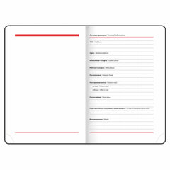 Ежедневник недатированный B6 (127&times;186 мм), BRAUBERG VISTA, под кожу, твердый, срез фольга, 136 л., &laquo;For you&raquo;, 112118