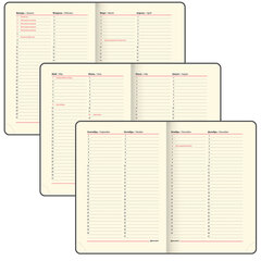 Ежедневник недатированный B6 (127&times;186 мм), BRAUBERG VISTA, под кожу, гибкий, 136 л., &laquo;Jazz&raquo;, 112119