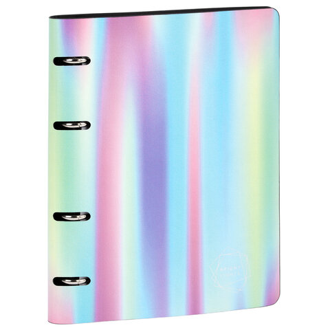 Тетрадь на кольцах А5 (180х220 мм), 80 л., под кожу, BRAUBERG VISTA, "Gradient", 112131