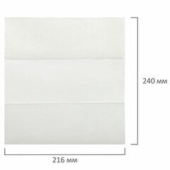 Полотенца бумажные (1 пачка 190 листов) LAIMA (Система H2) ADVANCED UNIT PACK, 2-слойные, 24&times;21,6 см, Z-сложение, 112138