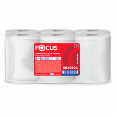 Полотенца бумажные рулонные 150 м FOCUS (H1) Extra Quick, втулка 38 мм, 2-слойные, белые, КОМПЛЕКТ 6 рулонов, 5050023