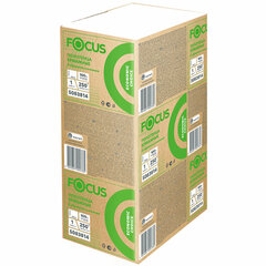 Полотенца бумажные 250 шт. FOCUS (Система H2) Eco, 1-слойные, белые, КОМПЛЕКТ 12 пачек, 24&times;21,5, Z-сложение, 5083814/<wbr/>5069958