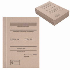 Крышки переплетные картонные А4 305&times;220 мм, КОМПЛЕКТ 100 шт. (обложка &laquo;Дело&raquo; &mdash; 50 шт., задник &mdash; 50 шт.), 112163