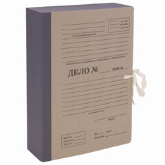 Папка архивная А4 &laquo;Форма 21&raquo;, 80 мм, переплетный картон/<wbr/>бумвинил, завязки, до 800 л., STAFF, 112167