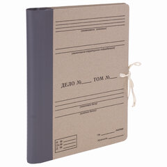 Папка архивная для переплета &laquo;Форма 21&raquo; 80 мм, с гребешками, 4 отверстия, завязки, STAFF, 112172