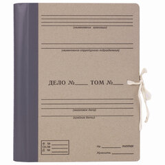 Папка архивная для переплета &laquo;Форма 21&raquo; 80 мм, с гребешками, 4 отверстия, завязки, STAFF, 112172