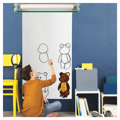 Бумага для рисования в рулоне ЮНЛАНДИЯ &laquo;РИСУЙ-ИГРАЙ-УЧИСЬ&raquo;, 420 мм х 20 м, плотность 100 г/<wbr/>м<sup>2</sup>, 112173