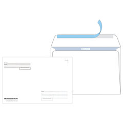 Конверты С4 (229&times;324 мм), отрывная лента, Куда-Кому, внутренняя запечатка, 100 г/<wbr/>м<sup>2</sup>, КОМПЛЕКТ 50 шт., BRAUBERG, 112183