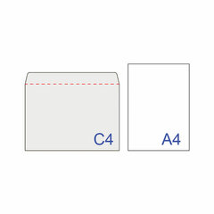 Конверты С4 (229&times;324 мм), отрывная лента, Куда-Кому, 100 г/<wbr/>м<sup>2</sup>, КОМПЛЕКТ 50 шт., BRAUBERG, 112185