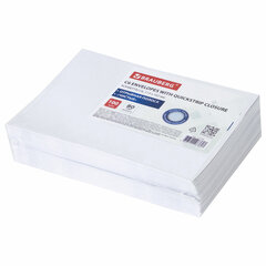 Конверты С6 (114&times;162 мм), отрывная лента, внутренняя запечатка, 80 г/<wbr/>м<sup>2</sup>, КОМПЛЕКТ 100 шт., BRAUBERG, 112190