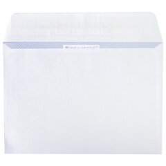 Конверты С6 (114&times;162 мм), отрывная лента, внутренняя запечатка, 80 г/<wbr/>м<sup>2</sup>, КОМПЛЕКТ 100 шт., BRAUBERG, 112190