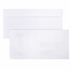 Конверты Е65 (110&times;220 мм), отрывная лента, внутренняя запечатка, КОМПЛЕКТ 100 шт., BRAUBERG, 112193