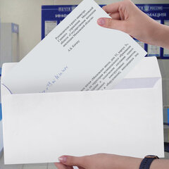 Конверты Е65 (110&times;220 мм), отрывная лента, Куда-Кому, внутренняя запечатка, КОМПЛЕКТ 100 шт., BRAUBERG, 112195