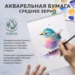 Папка для акварели БОЛЬШАЯ А3, 20 л., "ГАРМОНИЯ", зерно, 200 г/м2, ГОЗНАК, BRAUBERG ART CLASSIC, 112323